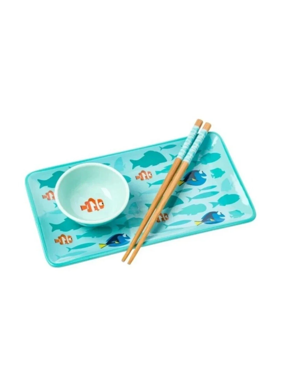 Silver Buffalo Disney Pixar Finding Nemo 3 Piece Ceramic Sushi Set New Sealed